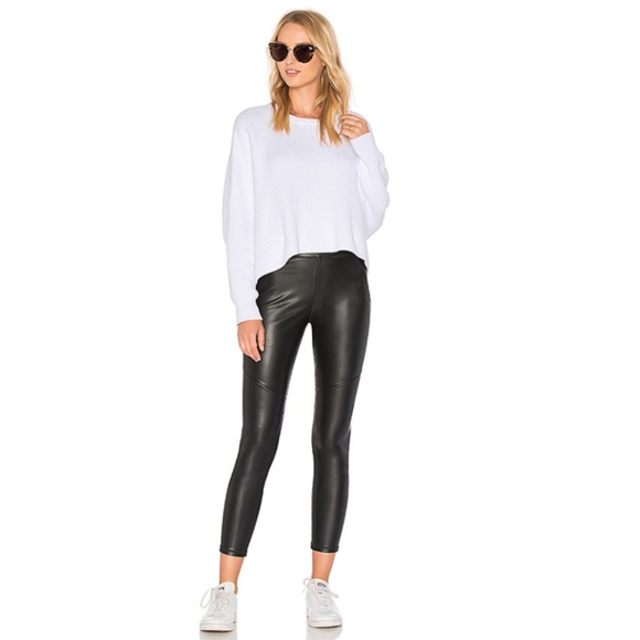 Free People Black Vegan Leather Leggings - Picture 2 of 3